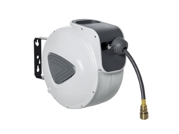 Carretel de Mangueira de Ar Comprimido Automático 20 m, Conector 1/4'' BSP, Suporte de Parede Giratório 180° Cinzento LAMAISON