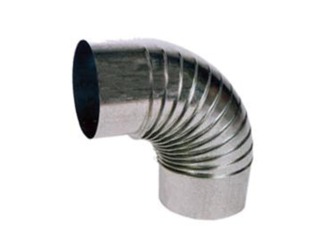 Estufa Codo Galvanizado Rizado 90 de 100 Cg10090 04 FPLUS