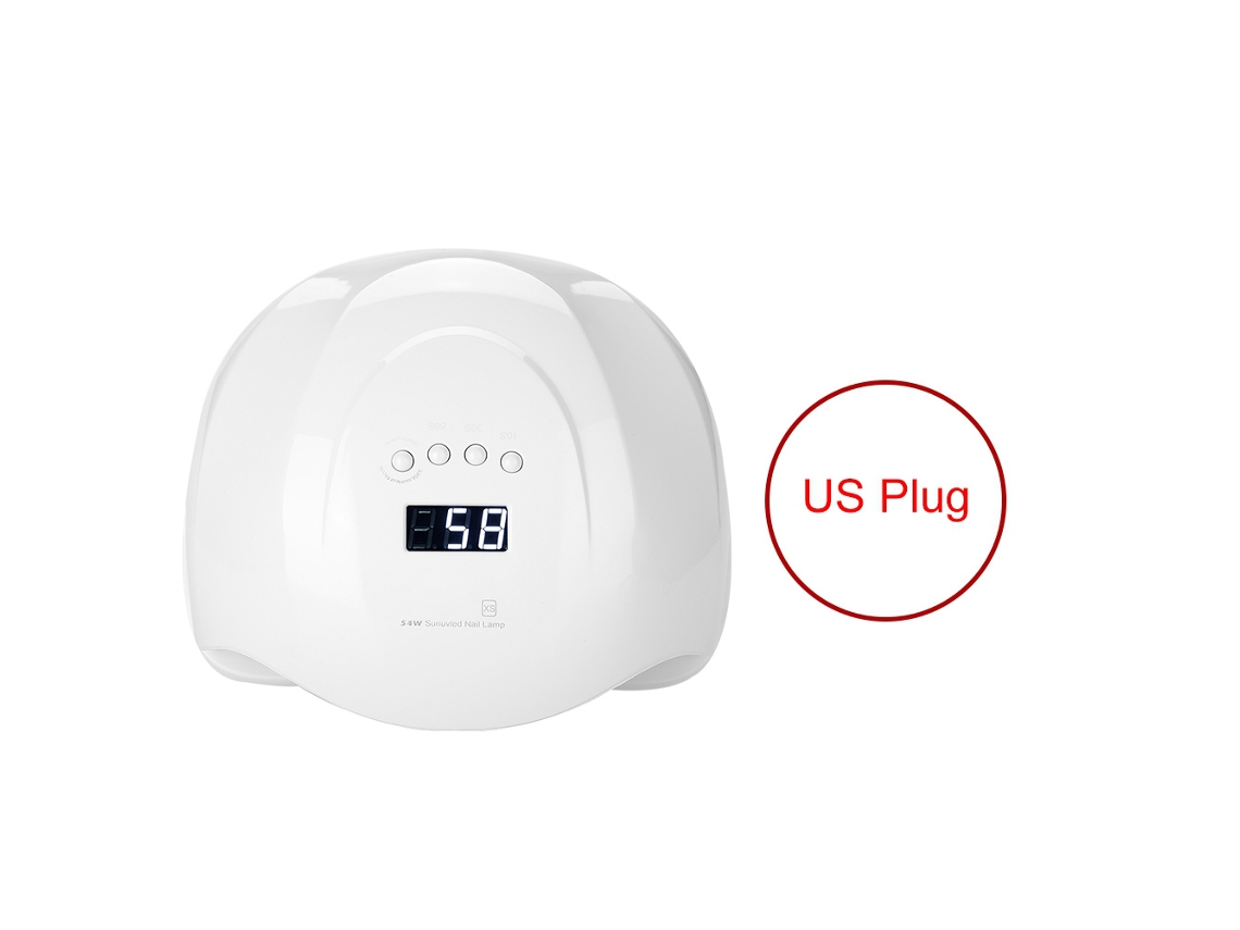 Lâmpada De Unhas Uv Led 54w Secador Com Timer Automático E Sensing Inteligente Máquina De Fototerapia