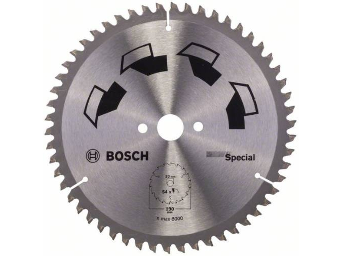 Disco de Serra Circular BOSCH Especial D= 190 mm - Orifício= 20 mm - De= 54