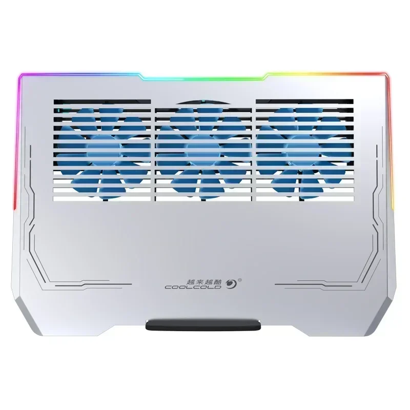 Ventoinha de resfriamento MDUG com iluminação RGB, base de resfriamento para laptop