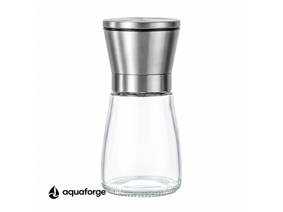 Moinho Manual De Pimenta E Sal Aquaforge Com Moagem Ajustável E Mó Cerâmica Para Pimenta E Sal