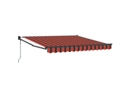 Conjunto 1 Toldo Retrátil Vidaxl Laranja Poliéster (300 X 250 Cm)