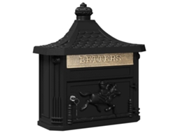 Caixa De Correio Para O Exterior Vidaxl Preto Alumínio (40,5 X 16 X 45 Cm)