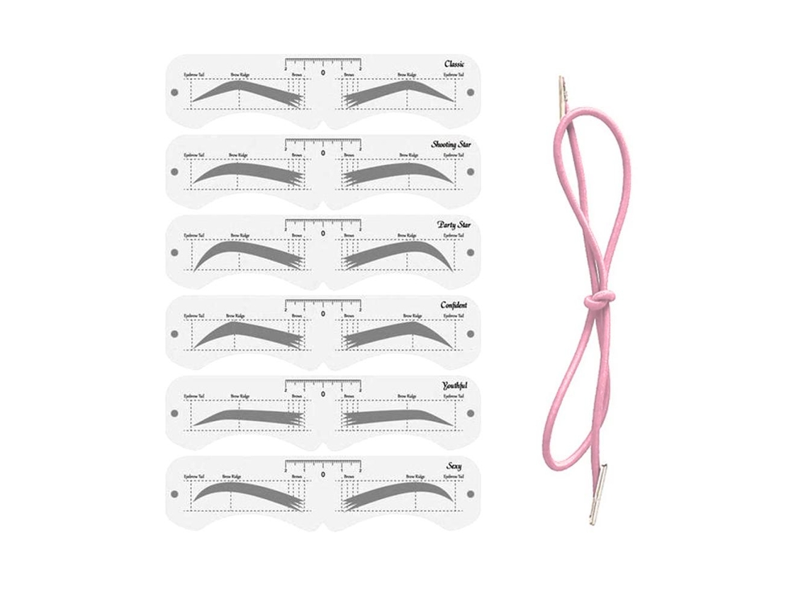 Conjunto De Molde Para Sobrancelhas Reutilizável Ideal Para Iniciantes