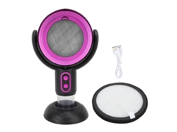 Exaustor de Cozinha Portátil de Mesa, 2 Velocidades, Íons Negativos, Usb 5v 8w Preto e Roxo | S/MARCA