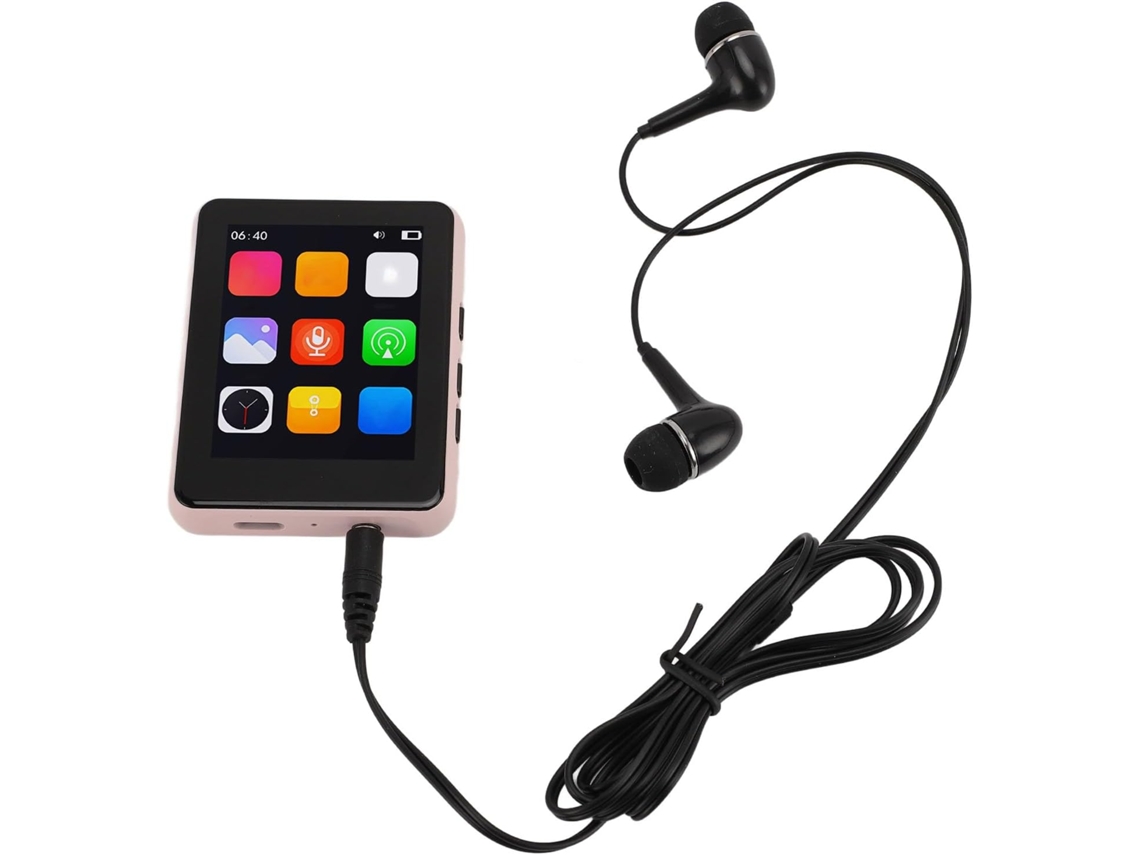 Reprodutor de MP3/MP4 Bluetooth de 64 GB, tela de 1 polegada, 64 GB de armazenamento, alto-falante FM, gravador com rádio de voz HiFi 2.4.
