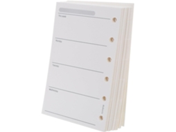 Recarga De Agenda Pessoal 200 Folhas Papel 120g/m² A7 6 Peças 6 Anneaux 4,7x3,1 Bolsas Para Escritório E