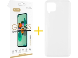 Kit Capa e Película Samsung Galaxy A22 4G ACCETEL Liso (Transparente)