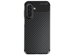 Enviro Capa Para Galaxy A17 Em Silicone Macio Com Acabamento De Fibra De Carbono Texturizado Preto
