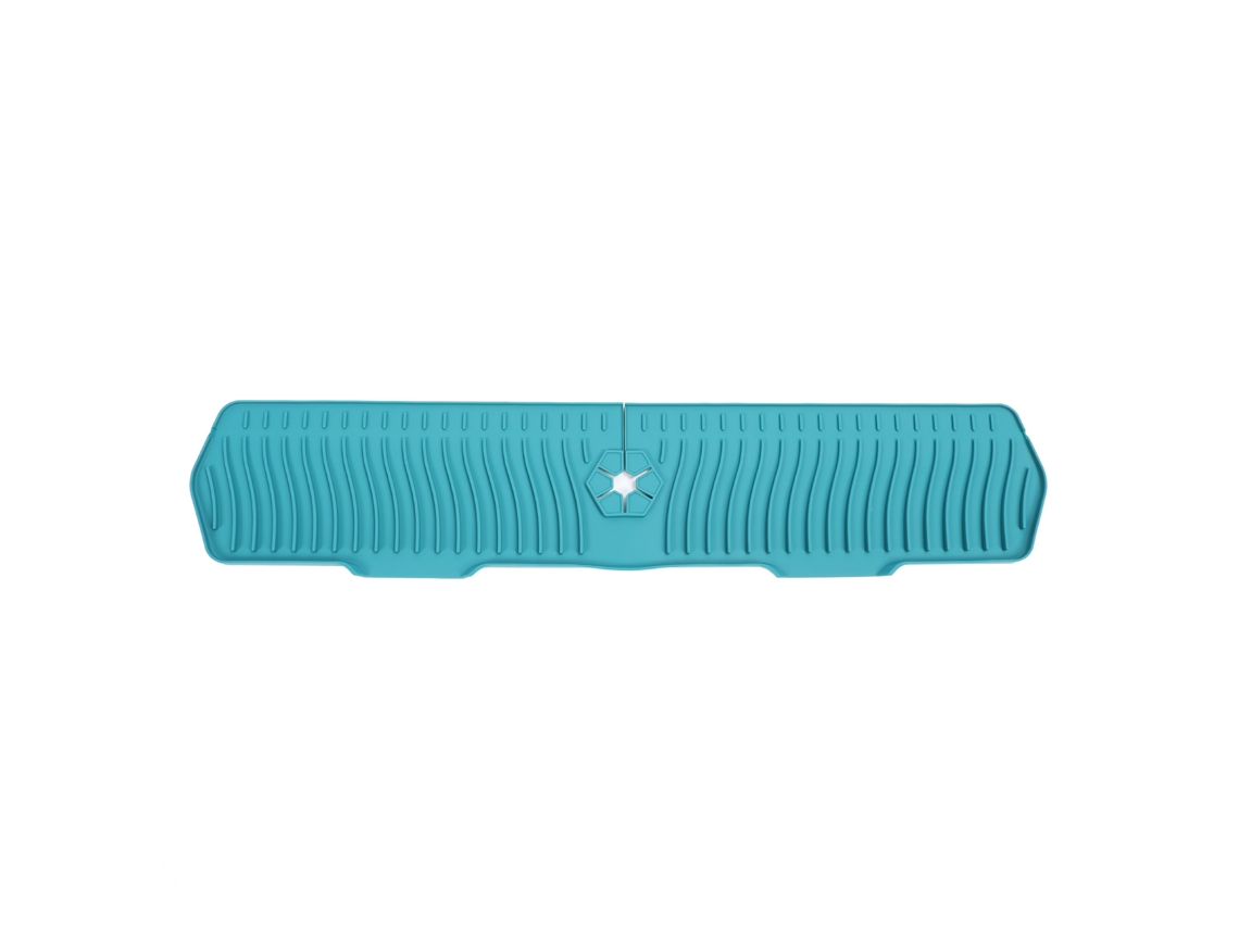 Guarda salpicos de silicone para pia da cozinha, bandeja coletora de gotas, ajustável 76cm, verde