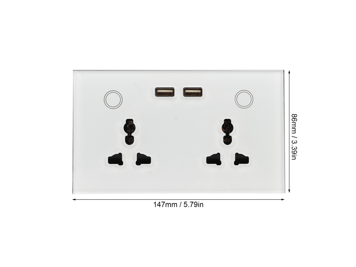 Interruptor Sensível Ao Toque Com Painel De Vidro Da Laxiscreed, Wi-fi E Carregador Usb Integrado