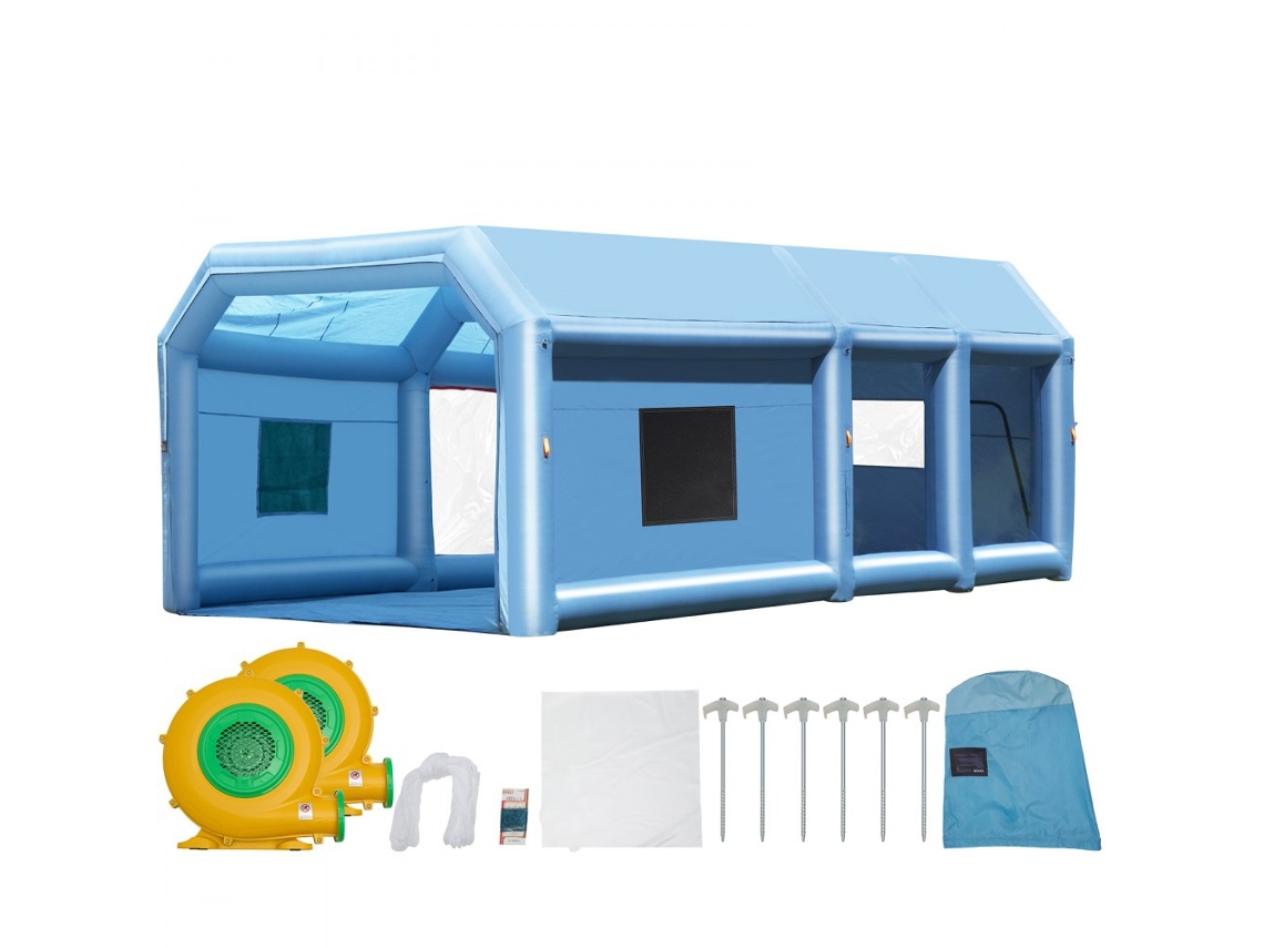 Cabine De Pintura Insuflável 8,5x4,8x3,3m Com Sistema Duplo De Filtragem Tekmaquinas