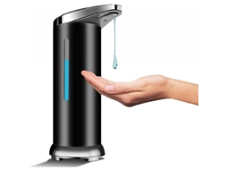 2026 dispensador de Jabón Automático de Acero Inoxidable, Dispensador Sin Toque Con Sensor Infrarrojo, Base Impermeable Negro