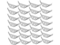 Conjunto De 30-conectores Canto Para Móveis Em Aço Inoxidável Com Parafusos, Suportes De Ângulo Reto Para Armários