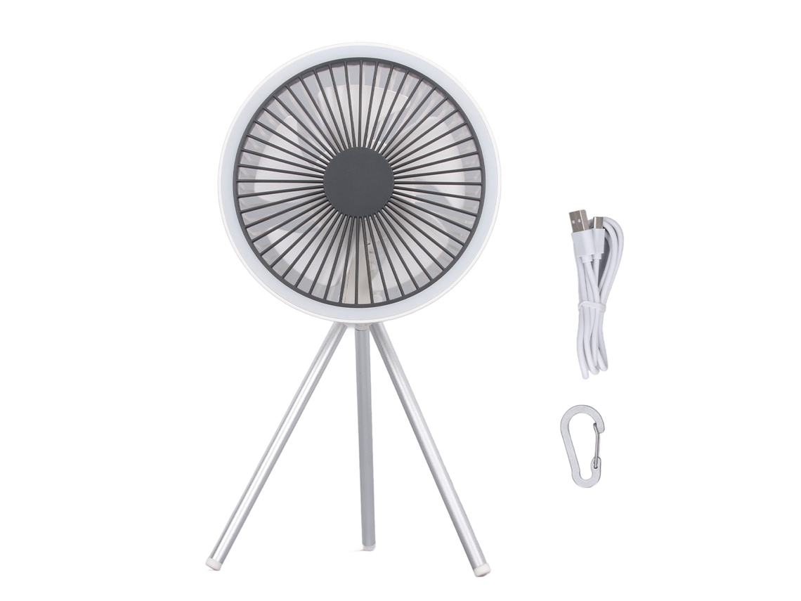 Ventilador Tripé Laxiscreed Para Uso Em Camping, Ao Ar Livre Com Carregamento Sem Fio