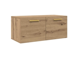 Conjunto 1 Armário De Parede Vidaxl Castanho Derivados De Madeira (80 X 36.5 X 35 Cm)