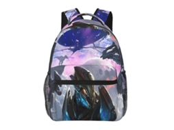 Mochila Escolar Com Estampa Halo, Resistente E Leve, Impermeável E Com Alça De Ombro Respirável. J117