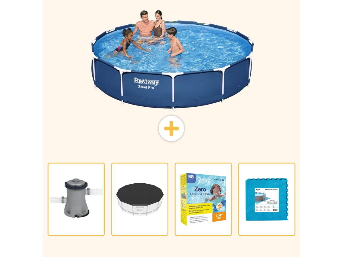 Bestway Piscina Bestway Steel Pro Redonda - 366x76 Cm - 5-peças S276
