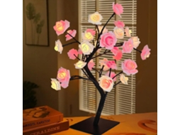 Abajur Rosa E Branco Em Formato De Ramo Bicolor Para Criar Uma No Ou