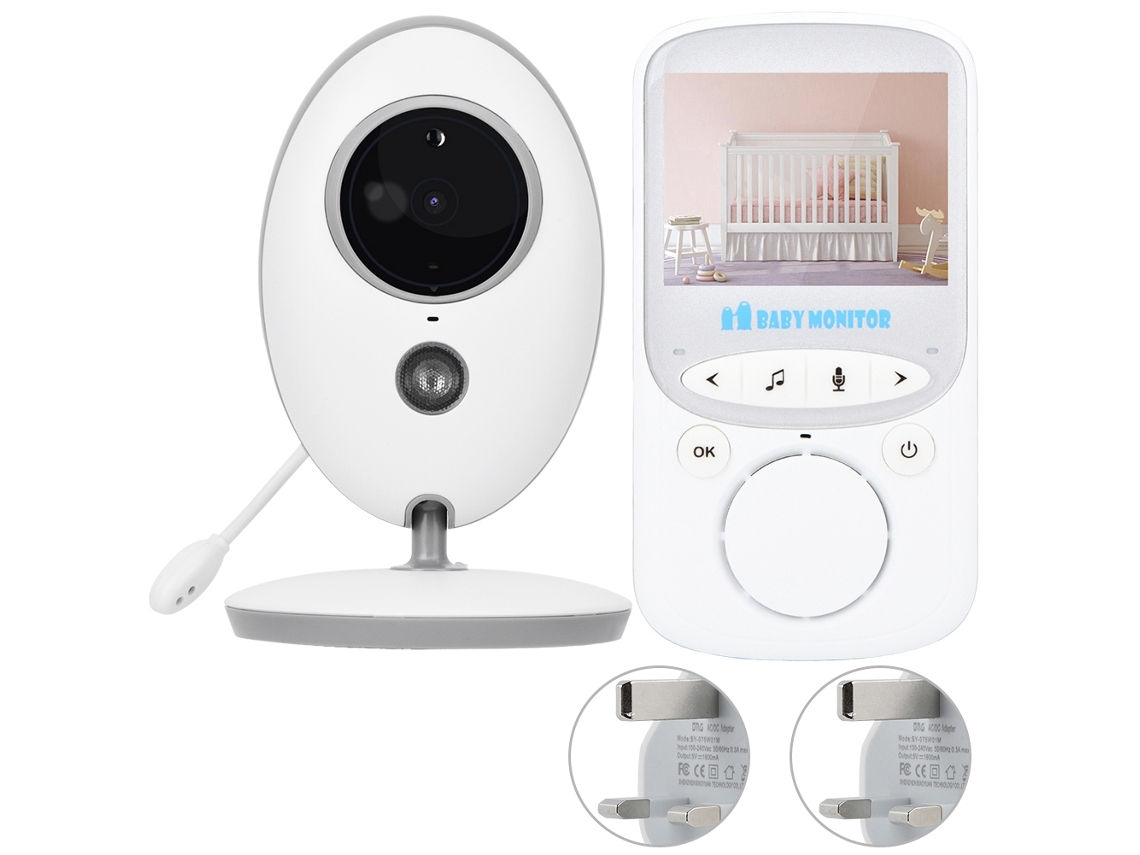 Monitor De Bebê Com Intercomunicador De Vídeo Sem Fio De 2,4 Polegadas (monitoramento 24 Horas, Função De Visão Noturna)