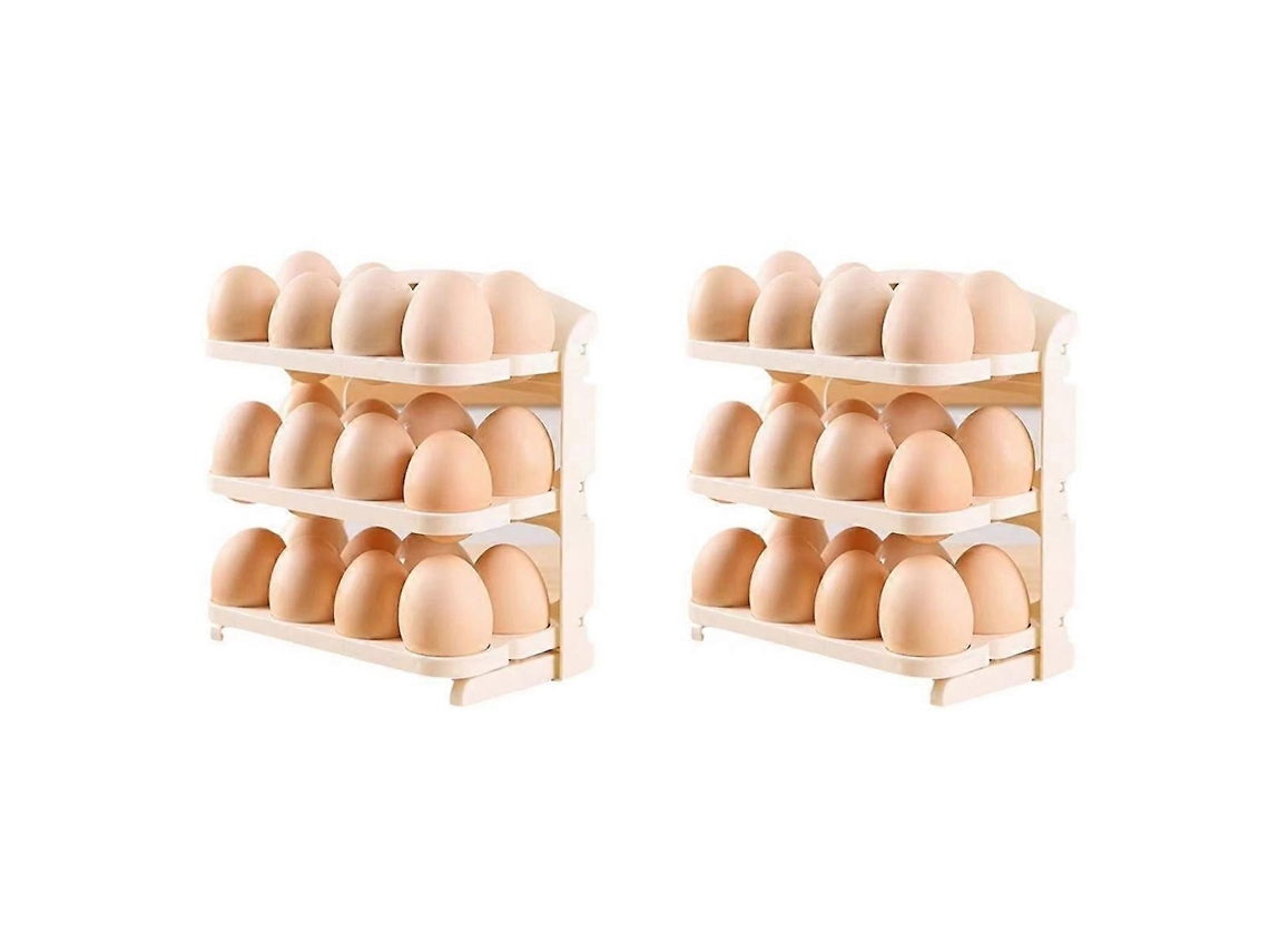 Suporte Dobrável Para Ovos Para Geladeira, Porta Lateral, Armazenamento De Ovos Olysi Shop