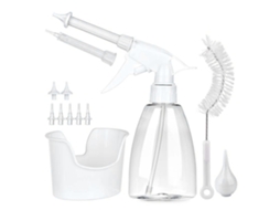 Mali kit de Limpeza de Ouvidos com Irrigação 300ml, 7 Bicos e Escova para Remoção de Cera