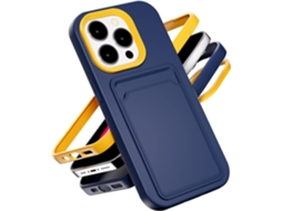 Capa Compatível Com Apple Iphone 11 Pro Max, De Tpu Macia Com Porta-cartão, Azul Royal
