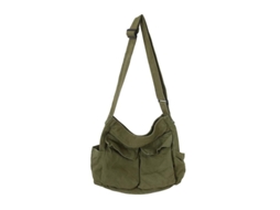 Bolsa Messenger VISTA, canvas, grande, com múltiplos bolsos, mulher e homem
