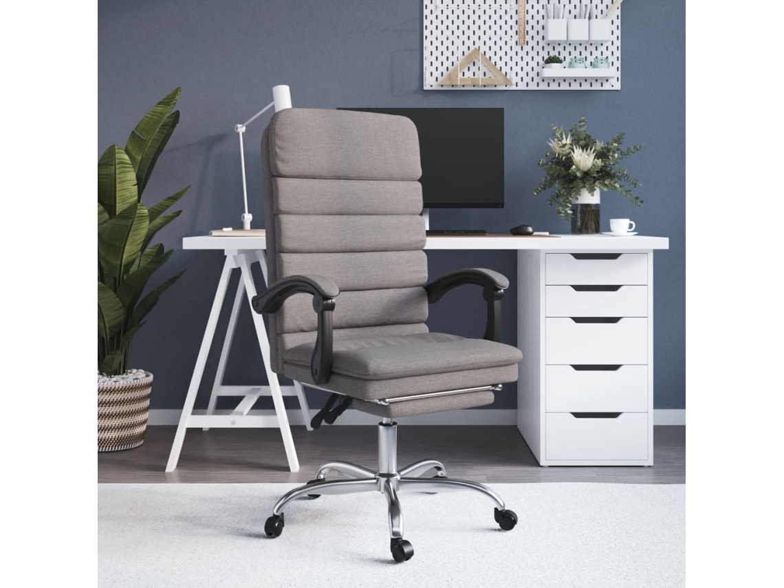 Cadeira de massagens de escritório VIDAXL Cinzento-acastanhado Tecido (63x56x120 cm)
