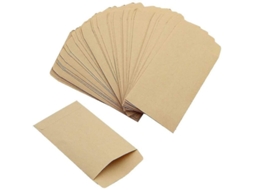 2025, 120 Saches Pequenos De Papel Kraft Marrom 6x10 Cm Para Armazenamento De Sementes, Doces E Artigos Pequenos