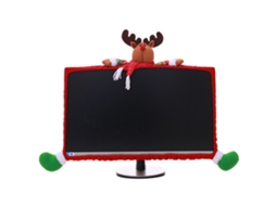 Capa para Monitor de Computador de Natal Capa para Monitor de Tv Capa Elástica para Computador Portátil para O Natal Estilo 3