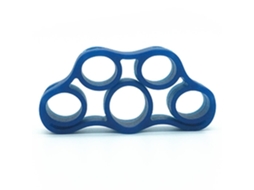 Exercitador de dedos de silicone Rebe para treinamento de força e flexibilidade, ideal para artrite e atletas, azul escuro