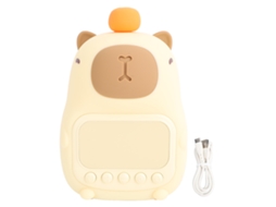Relógio Despertador Luz Noturna Capivara Fofo para Crianças com Iluminação Ajustável | S/MARCA
