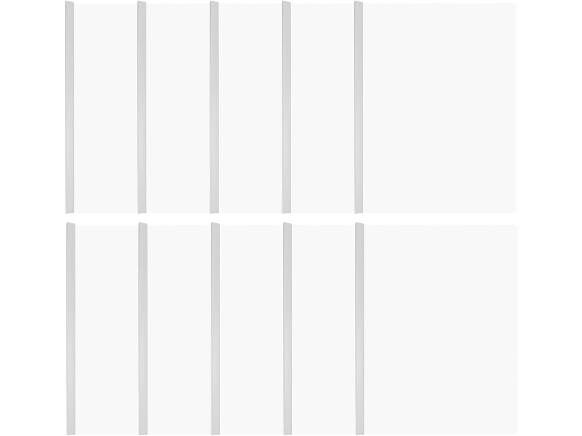 Organizador de documentos em formato A4, feito de plástico transparente, pacote com 10 unidades, ideal para decoração.