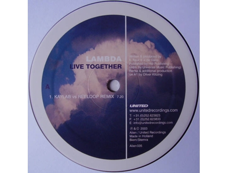 Vinil Live Together Alien Recordings