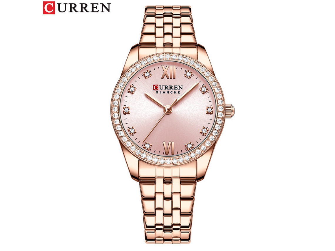 Relógio Feminino MDUG moderno, com Strass, pequeno, leve, pulseira de Aço, à prova D'água