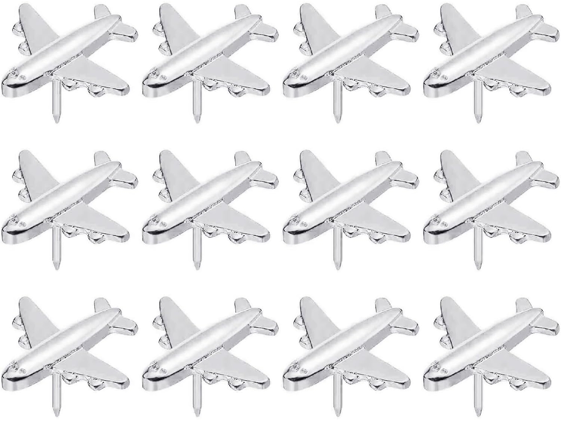 Tachinhas Criativas Em Formato Avião, Tachinhas em Aço Inox, Acessórios Para Caixa de Avisos, Home