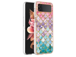 Capa De Celular Imd Tpu Galvanizada Com Anel Para Samsung Galaxy Z Flip4