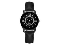 Reloj De Mujer Con Caja De Aleación Y Cuero Pu, Números Romanos, Estilo Empresarial Casual