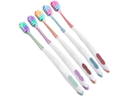 Escova De Dentes Reutilizável Durável, Parceira Da Saúde Bucal Com Cerdas Médias, Cabeça De Escova Compacta, Cabo Com Design Ergonômico Para Uma Exper