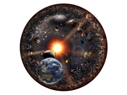 Primerox quebra cabeça Redondo Universo Sistema Solar 1000 Peças Brinquedo Educativo para Crianças e Adultos 7+