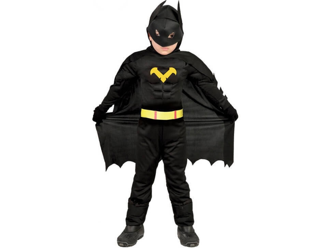 Fato de Menino DISFRAZZES Batman Musculado Preto (Tam: 3 a 4 anos)