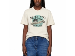 Rockinstone Back To The Future Movie Pairs Again Solid Natural Adult T-shirt Size:l