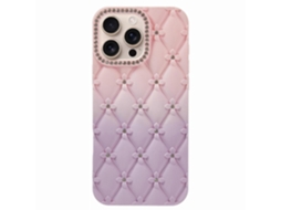 Capa Para Iphone 16 Pro Com Decoração Em Strass E Capa Emborrachada De Tpu