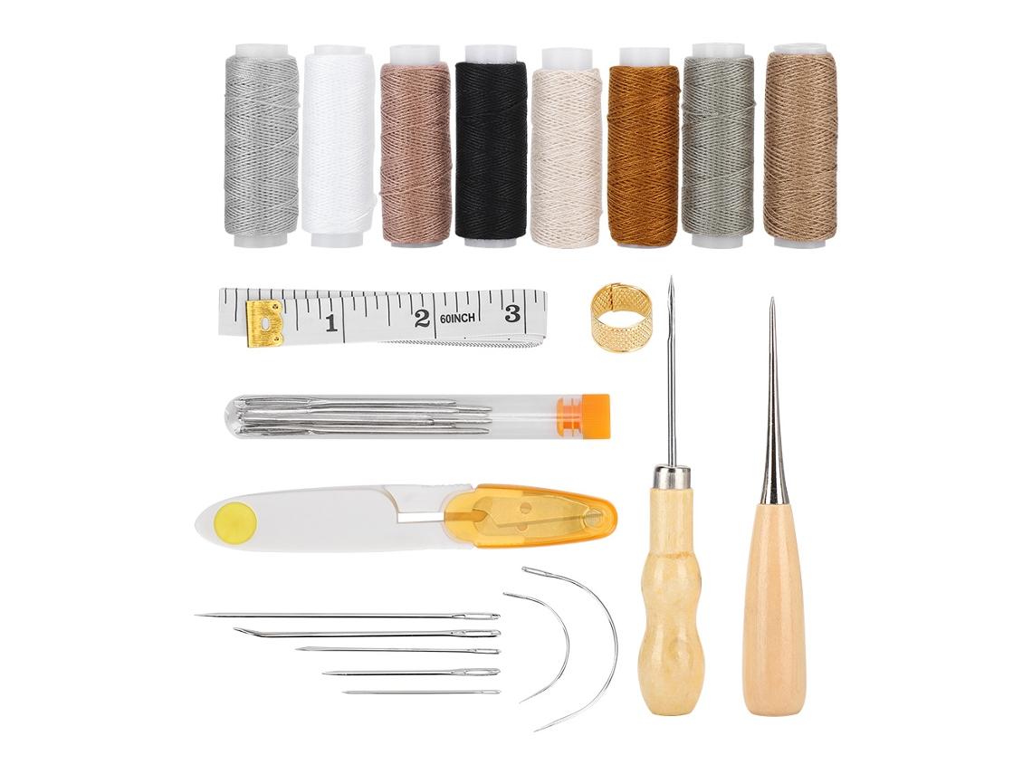 Kit Costura em Couro com Furador, Ferram. de Furador para Costura em Couro AQUAFORGE