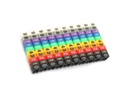 Laxiscreed Tubo Identificador De Cabos Numerado E Colorido, Pack Com 100 Peças, 2.5mm²