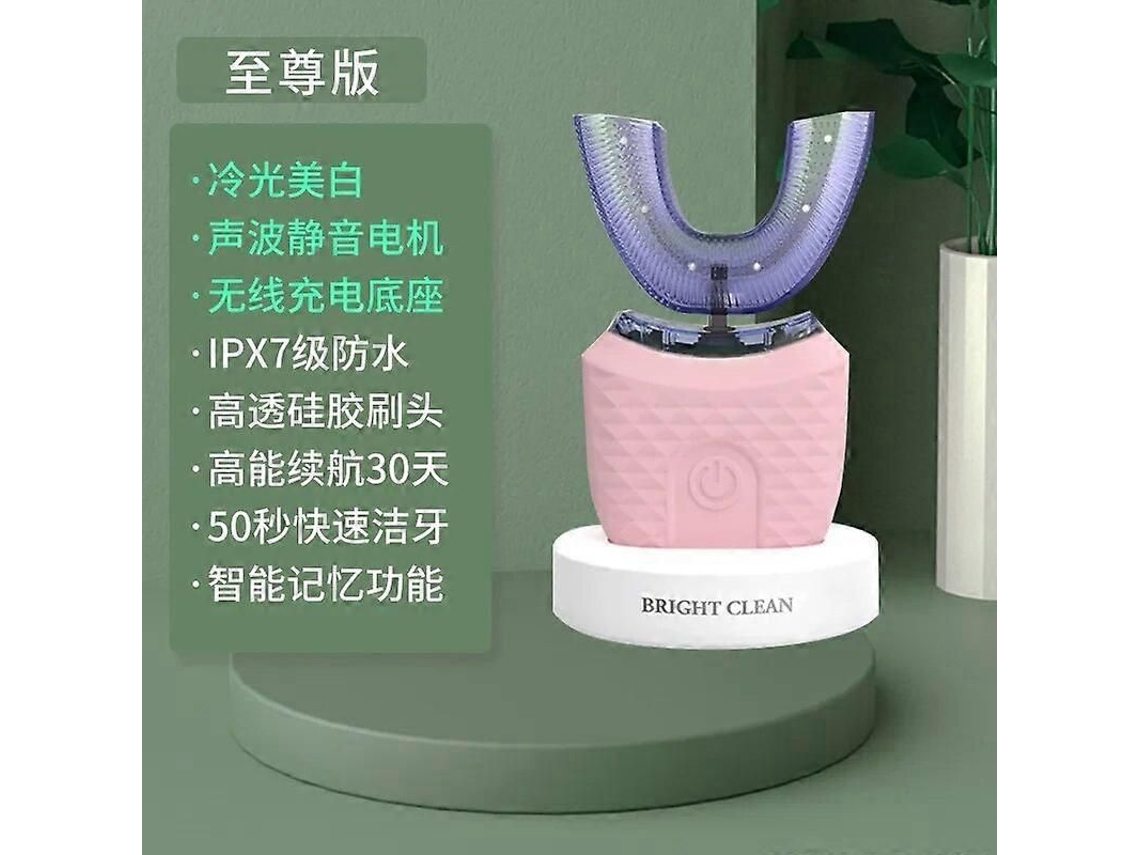 Escova De Dentes Elétrica Ultrassônica Usb Recarregável Inteligente De Silicone Escova De Dentes Ipx7 À Prova D'água U Sonic Brush Cabeças Dente
