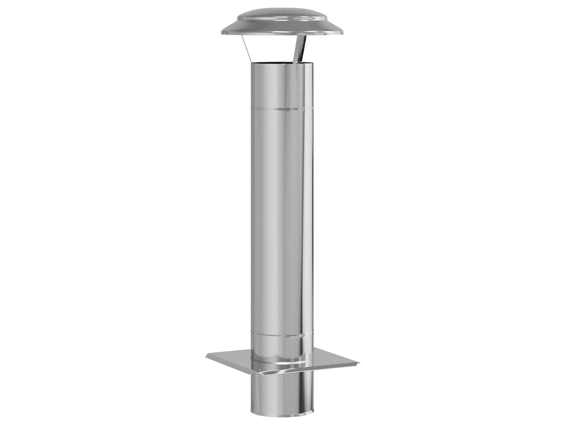 Maison Exclusive - Extensão De Chaminé Prateado 25 X 25 X 82 Cm Aço Inoxidável