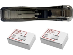 Osaladi Document Clip Dispenser Com Portátil Preto E Grampeador 100-clips Recarregáveis, Ferramenta de